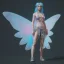 Placeholder: transparent multicolor crystal warrior fairy