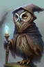 Placeholder: Northern Saw-whet Owlin Sorcerer from Dungeons and Dragons who is young, shy, and inexperienced.