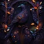 Placeholder: deep dark luminescence rich colors, reminiscent of abstract luxury, minimalist abstract pattern with dots and lines, clean with some abstract elements, with dark colors , trending on artstation, sharp focus, studio photo, intricate details, highly detailed, by Gustav Klimt, Antonio Gaudi, greg rutkowski, fantasy geometric galaxy bird plants