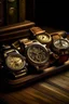 Placeholder: Generate an image that showcases a collection of vintage watches from different eras. Arrange the watches on a beautifully aged wooden surface or an antique display case. Vary the styles, shapes, and materials to highlight the unique characteristics of each vintage timepiece. Use soft, warm lighting to evoke a sense of nostalgia.the atmosphere of innovation and dedication as they work towards technological breakthroughs.