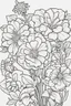 Placeholder: flowers coloring page for kids, cockscomb, cartoon style, thick outline, low details, no shading, no color