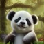 Placeholder: pixar art style of a super cute baby panda in natural environment, vivid color, full body, by mobeius, au naturel, hyper detailed, digital art, trending on artstation, cinematic lighting, studio quality, smooth render, unreal engine, octane render, art style by klimt and nixeu and ian sprigger and wlop and krenz cushart