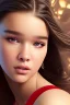 Placeholder: 4K Ultra-HD -- Hailee Steinfeld wearing a red bikini --4k Ultra-HD--Hyper realistic--Cinema lighting