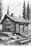 Placeholder: generate an artitect pencil illustration of a nice cabin