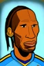 Placeholder: Didier Drogba Footballer, cartoon 2d