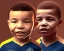 Placeholder: Kylian Mbappé as a baby, baby face portrait, smile, 8k resolution