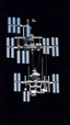 Placeholder: huge space station looking like oil drums strung together in the inky blackness of space.