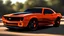 Placeholder: Fotorealistisch orangefarbener Chevrolet Camaro 2nd Gen