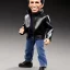 Placeholder: figure smile "the fonz" Fonzie arthur fonzarelli young greaser jacket winkler toy plastic doll face boot (plastic black hair) full body in package (2 thumbsup) 2020