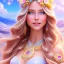 Placeholder: Beautyful smiling young woman, long hair amazing blue eyes, flowers, happy cosmic, bright colors, blue, pink, gold, jewels, realistic, photo real, clear sunny background, highly detailed, high contrast, 8k high definition, unreal engine 5, extremely sharp detail, light effect, sunny light background