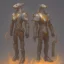 Placeholder: protogen steampunk ancient crystal tech full body fire androgen