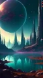 Placeholder: sci fi planet, mysterious city