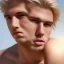 Placeholder: masterpiece, best quality, beautiful boy, blond flutter hair, highly detailed body, sun light, 4K, RAW, depth of field, high contrast, realistic details, 150mm