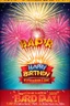 Placeholder: birthday party with fireworks flyer