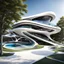 Placeholder: Dibujo arquitectónico de un parque infantil estilo Zaha Hadid