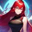 Placeholder: girl, masterpiece, best quality, volumetric lighting, detailed outfit, perfect eyes, long hair, red hair, red eyes, laughing, angry, kung fu,