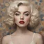Placeholder: Ana de armas, as marilyn monroe,listening to music, style of klimt