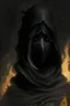 Placeholder: The Fire Keeper world of the dark souls 3, She is often depicted wearing a long, dark robe that covers her entire body. Her attire is black in color, matching the somber and mysterious atmosphere of the game. She adorns a mask on her face, which adds to her enigmatic presence. The mask conceals her features and gives her a haunting and intriguing look. Overall, her appearance combines elements of darkness, secrecy, and depth, reflecting her role as the guardian of the fire in the game.