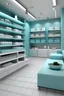 Placeholder: tienda moderna con colores blaco aqua y gris