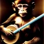 Placeholder: pencil drawing monkey playing a banjo by davinci