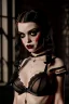 Placeholder: mdjrny-v4 style, wednesday addams in sexy lingerie, horror film by tim burton, dark and gothic atmosphere, cinematic lighting, Hyperrealism, 8k uhd, bokeh, god rays