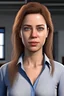 Placeholder: ultra realistic photo of a beautiful white woman face and bust looking at the camera in office outfit