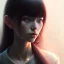 Placeholder: Japanese girl with big brown eyes and long black hair with bangs, cute, beautiful, high quality, insane detail, by Greg Rutkowski