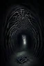 Placeholder: a black tunnel with cobwebs underground