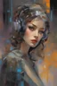 Placeholder: Virtual girl-neural network, cyberpunk, dystopia, by Irene Sheri