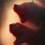 Placeholder: horror werewolf red background