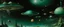 Placeholder: A blackish teal outer space with UFOs painted by Lucas van Leyden