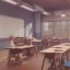 Placeholder: girl study classroom, unreal anime style, unreal engine 5 --ar 2:1