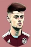 Placeholder: Aaron Cresswell English football player cartoon 2d