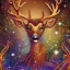 Placeholder: Deer and Santa , 500 x 500 pixels, glitter gold, extremely detailed fractal , fractal gems, fractal crystals, gold glitter, digital oil painting , detailed art illustration, vibrant, cinematic, ornate, luxury, 8K polished in the style of Josephine Wall, Brian Froud.Thomas Kinkade