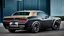 Placeholder: A luxurious (((fusion of a bmw and dodge challenger))), its sleek contours and opulent details blending seamlessly together, rear view