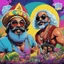 Placeholder: [glitched acid trip by Mil Mascaras] Cheech and Chong is bards in a heroic fantasy adventure