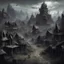 Placeholder: Stillrise Village a place cursed by a Daedric Prince all who live here now are living skeletons unable to pass on forever on this mortal coil, in creepy pasta style