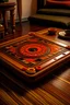 Placeholder: carrom board in orange palette