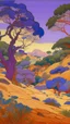Placeholder: A violet arid forest in a desert painted by Paul Ranson