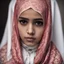 Placeholder: A beautiful and young Muslim girl who is sad because she doesn't express herself