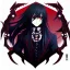 Placeholder: portrait anime vampire, long hair, Gothic, skulls, hyper detailed, intricately detailed, looking at viewer, arms behind back pose, gothic, skulls, ambiguous lines image, flat dimensional style, flat lines, rough drawing --ar 2:3