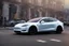 Placeholder: A Tesla 'Model Y' is parked, on the streets of San Francisco. (CINEMATIC, WIDE ANGLE LENS, PHOTO REAL)