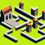 Placeholder: medieval city, walls, isometric