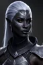 Placeholder: dnd character art of a drow warrior. high resolution cgi, 4k, ears, dark-charcoal-gray skin, unreal engine 6, high detail, cinematic.