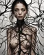 Placeholder: A girl .Her skin turned translucent, revealing a network of black veins that extended like roots beneath her epidermis.