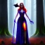 Placeholder:  Woman witch in the dark forest