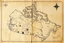 Placeholder: a scan of an ancient Cree Anishinaabe map, printed black and white but has since been stained and weathered