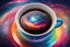 Placeholder: high quality, 8K Ultra HD, Space stars and galaxies ELEMENTS inside CUP COFFEE made of crystal, GALAXY COLORS, by yukisakura, high detailed, gradienT galaxy background