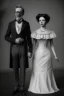 Placeholder: black and white old victorian couple portrait tentacles beneath the woman's dress