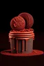 Placeholder: Text ‘icecream’ created of icecream ingredient chocolate ice cream with piece of chocolate spread, 3d render, cinematic, full of texture, poster, 4k, typography, fashion